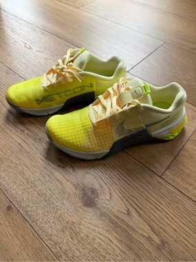 Nike Women's Yellow Mesh Athletic Training Shoes